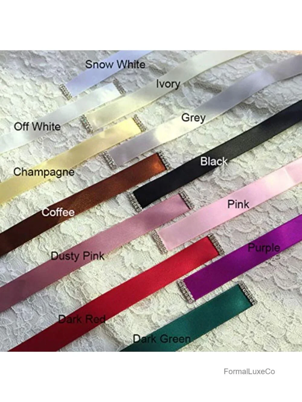 Satin Rhinestone Sash Belt for Wedding Shower